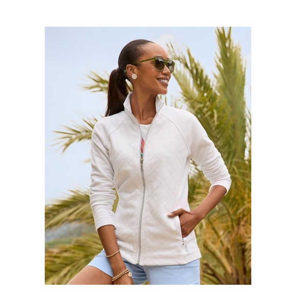 New! Tommy Bahama Aruba Diamond Days Embroidered Full-Zip Sweatshirt Sz sm - Picture 3 of 6
